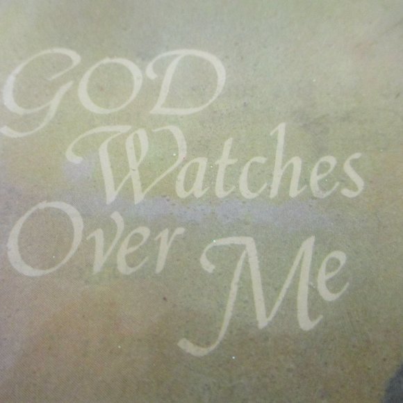 Pottery Religious Plate Decorate Religious God Watch Over Me Wall Hanger Plate - Picture 6 of 8